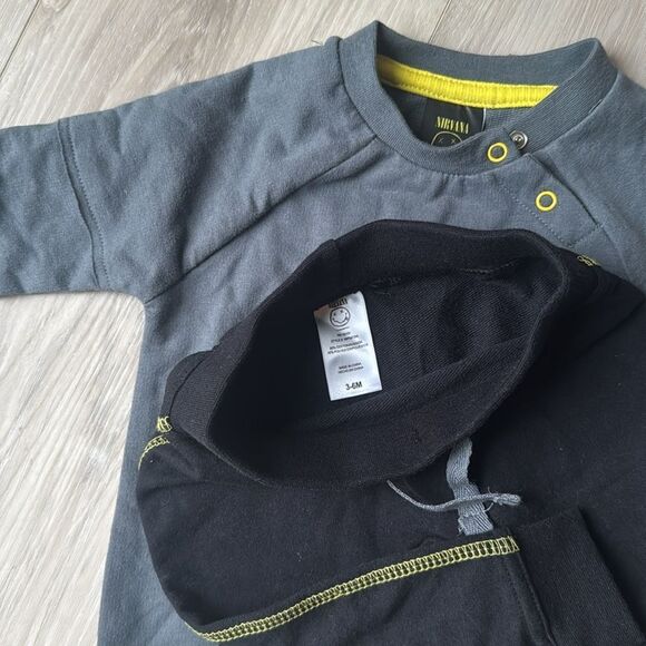 NIRVANA Gray Baby Outfit Size 3-6 months, Rock, 90’s , Aleternative - Picture 5 of 5